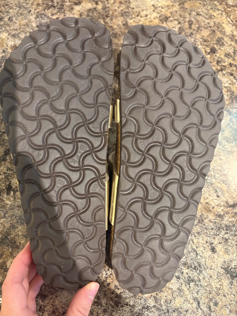 Birkenstock Metallic Gold Mayari Sandals 37/6/6.5 - Picture 6 of 6
